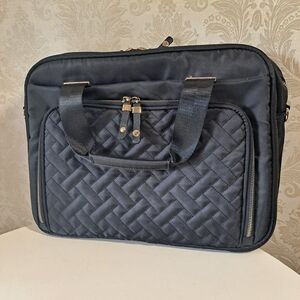Parfois Nylon Quilted Computer Bag Fits Over Suitcase Handle EUC